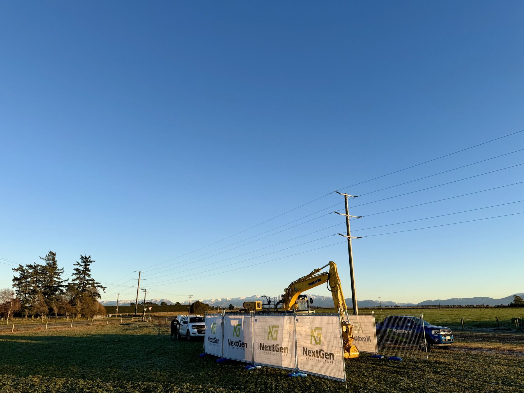 NGI site set-up on a rural infrastructure project